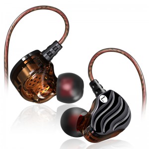 2018 Dual Driver HiFi Earhook Stereo Wired Earbud