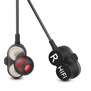 Dual Speaker HiFi Stereo in-ear Wired Headphone